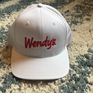 Wendy's White Cap with Red Logo